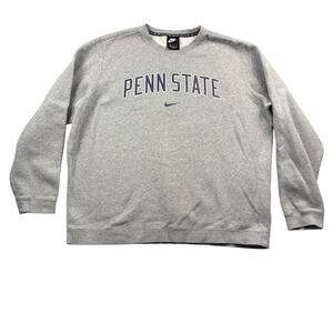 Nike Penn State Sweatshirt Men's XXL Gray Crewneck PSU Nittany Lions